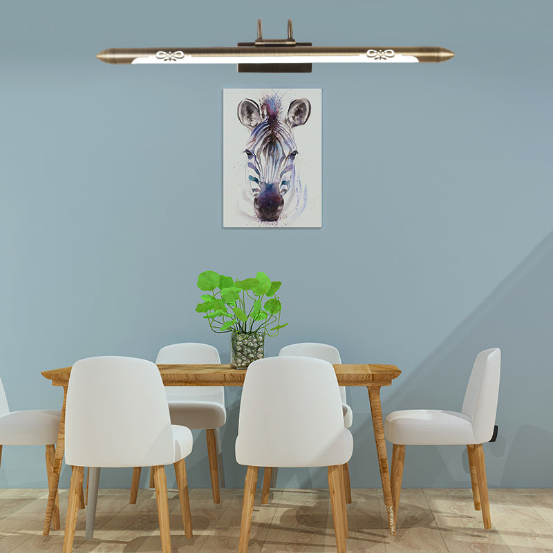 Skørter | 20.5"/25.5"/28" W LED Bronze/Brass Wall Lamp Classic Metal Linear Wall Light Lamp in White/Warm Light