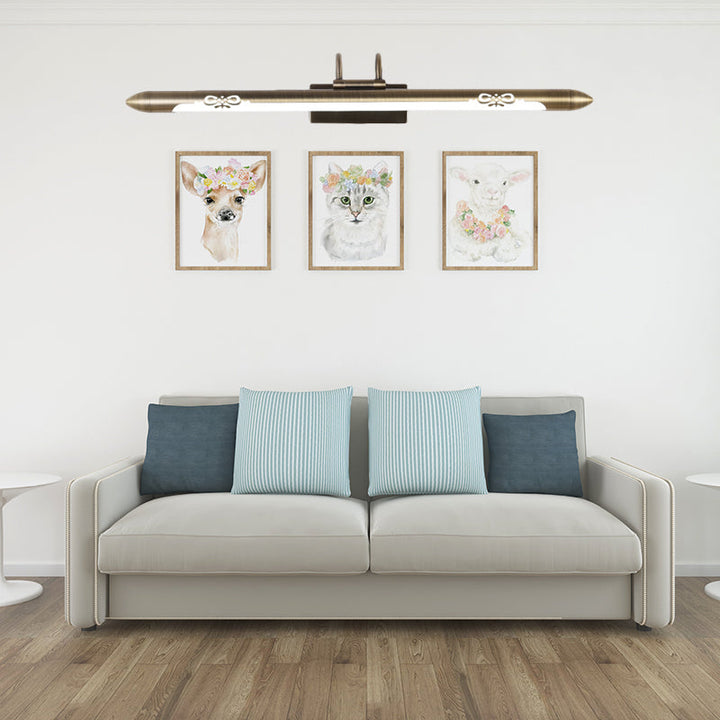 Skørter | 20.5"/25.5"/28" W LED Bronze/Brass Wall Lamp Classic Metal Linear Wall Light Lamp in White/Warm Light