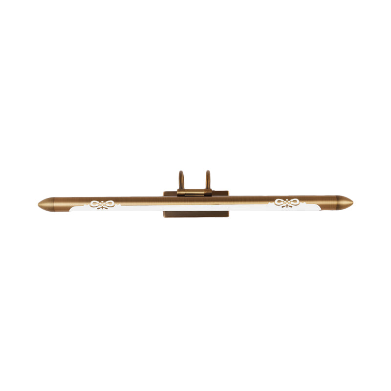 Skørter | 20.5"/25.5"/28" W LED Bronze/Brass Wall Lamp Classic Metal Linear Wall Light Lamp in White/Warm Light