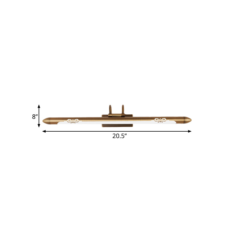 Skørter | 20.5"/25.5"/28" W LED Bronze/Brass Wall Lamp Classic Metal Linear Wall Light Lamp in White/Warm Light