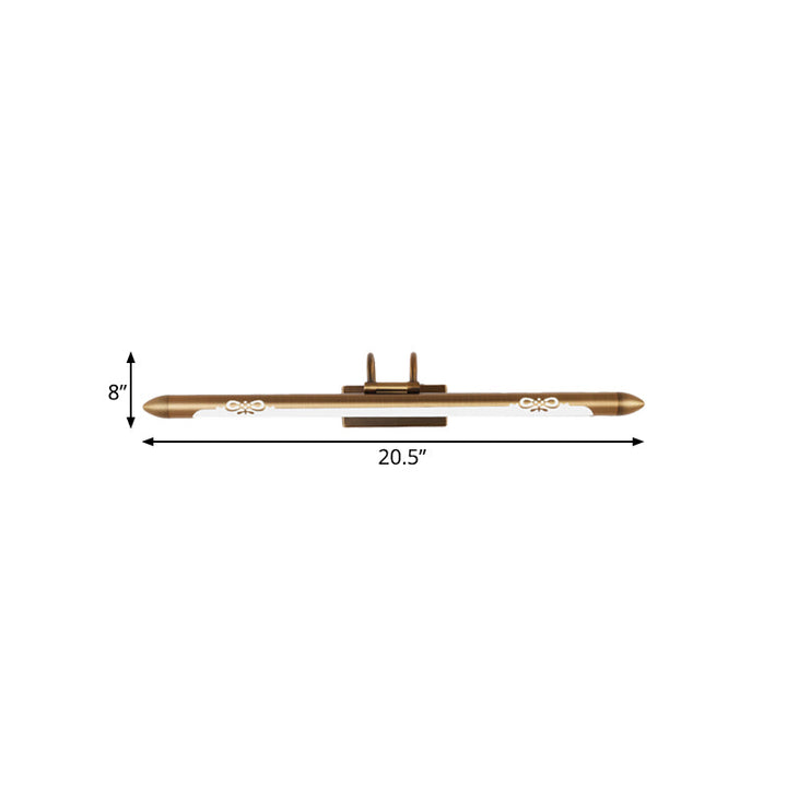 Skørter | 20.5"/25.5"/28" W LED Bronze/Brass Wall Lamp Classic Metal Linear Wall Light Lamp in White/Warm Light