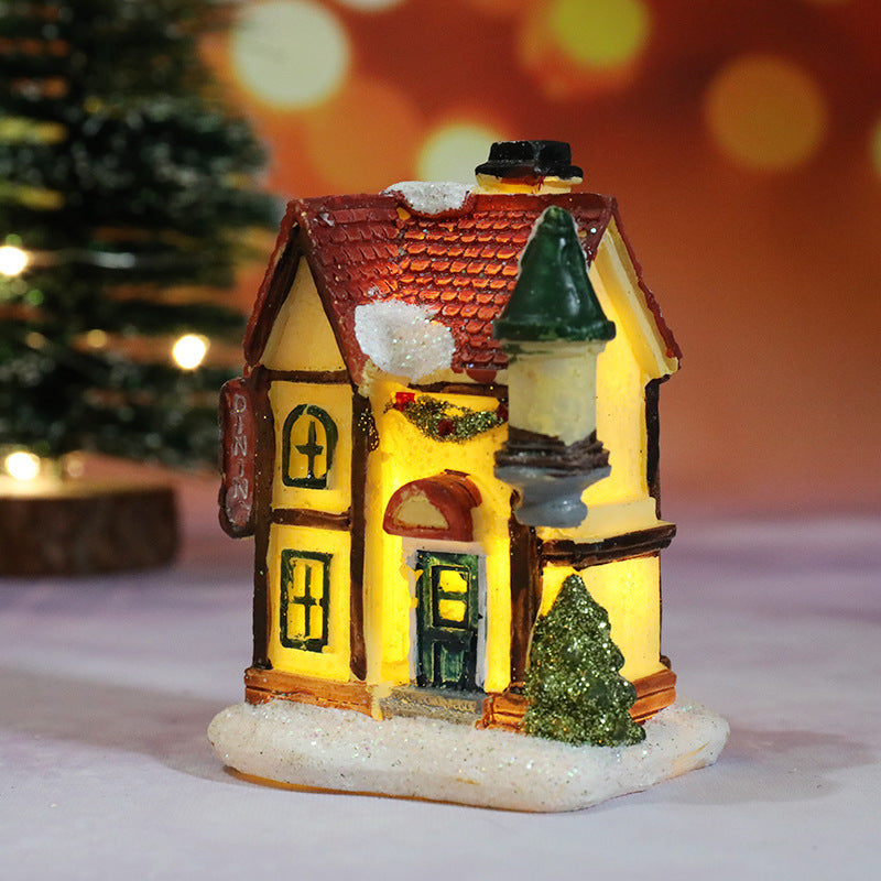Lisslune | Christmas decorations micro landscape resin house