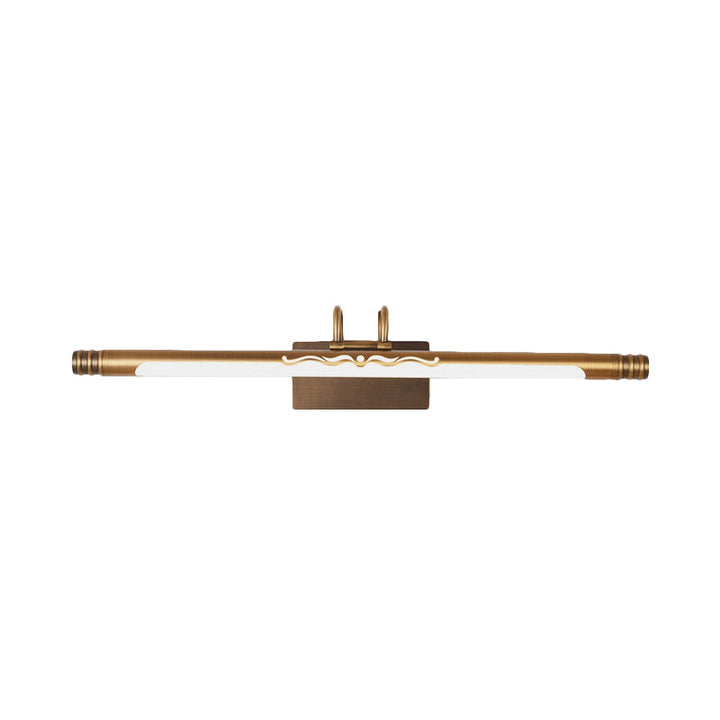 Skørter | Bronze/Brass LED Mirror Lamp Classic Metal Tube Wall Light in White/Warm Light, 21"/26"/29" W