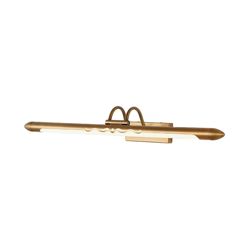 Skørter | 20.5"/25.5"/28" W LED linear vanity wall lamp classic bronze/ brass metal wall-mounted lamp in white/warm light