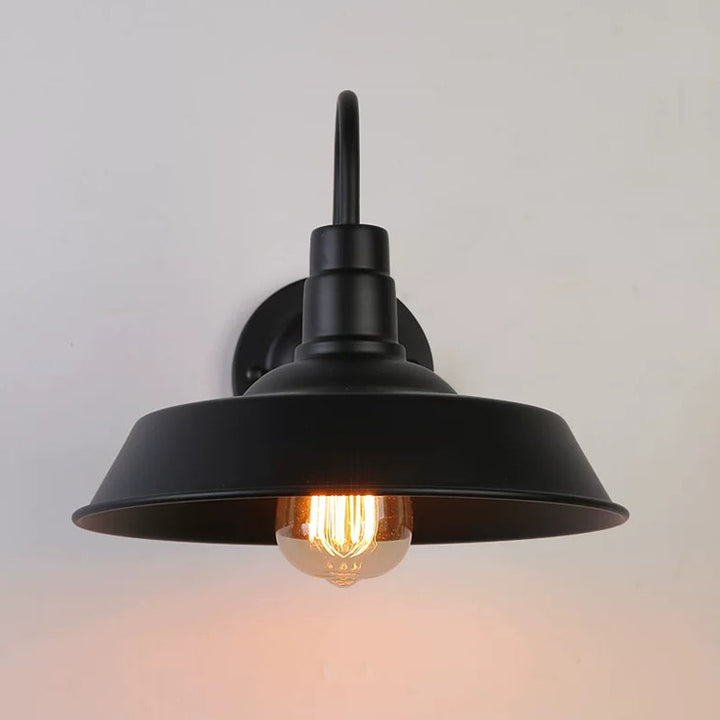 Lisslune | Single Bulb Wall Lamp Vintage Pot Cover Iron Wall Mounted Lamp for Restaurant