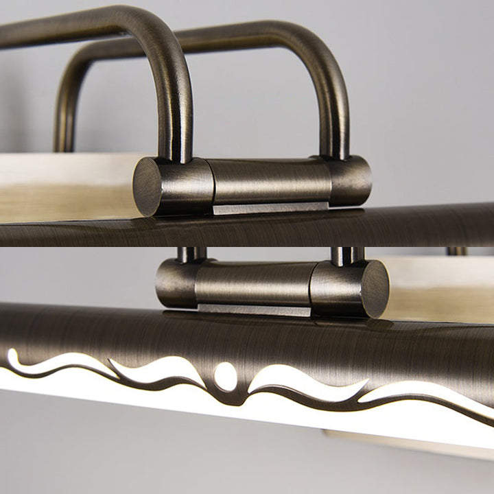 Skørter | 20.5"/25.5"/28" W LED linear vanity wall lamp classic bronze/ brass metal wall-mounted lamp in white/warm light