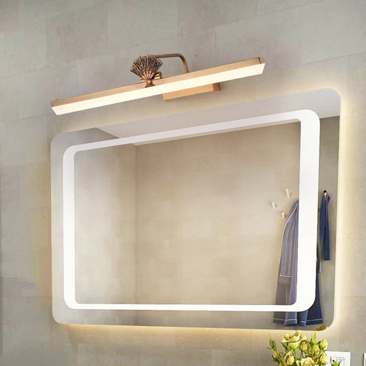 Skørter | 17"/23" W Brass Extended Vanity Wall Lamp Traditional Metal LED Bathroom Wall Lamp, White/Warm Light