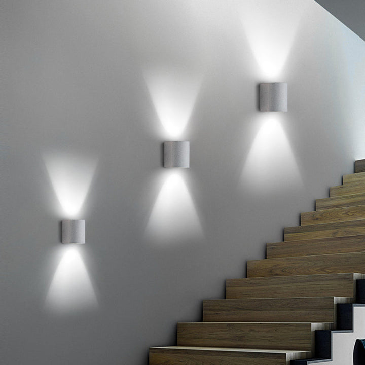 Lisslune | Half-cylinder Living Room Wall Light Cement Minimalist LED Wall Light Fixture