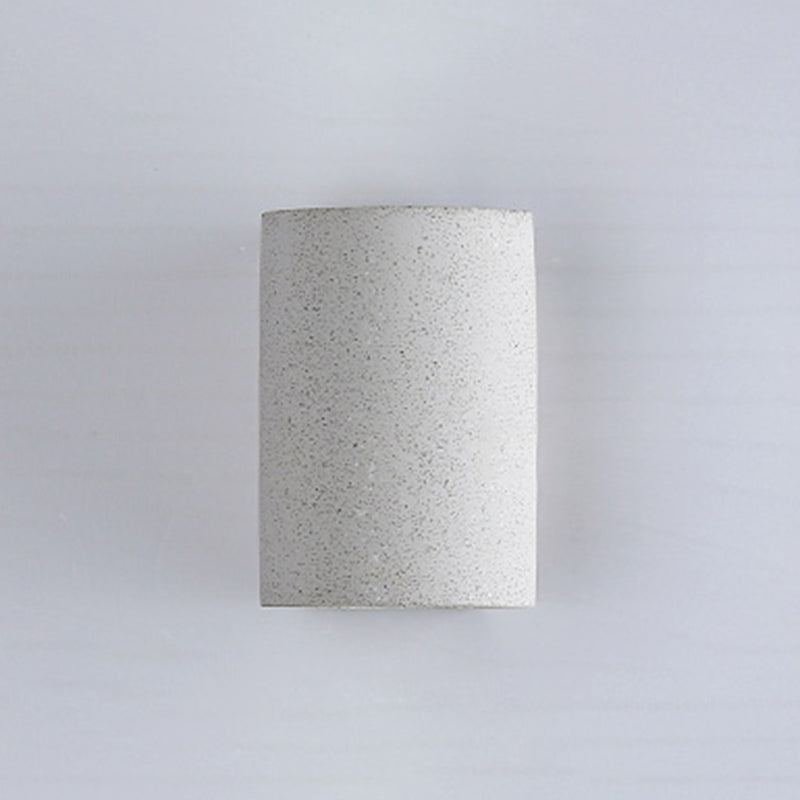 Lisslune | Half-cylinder Living Room Wall Light Cement Minimalist LED Wall Light Fixture