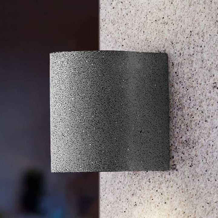 Lisslune | Half-cylinder Living Room Wall Light Cement Minimalist LED Wall Light Fixture