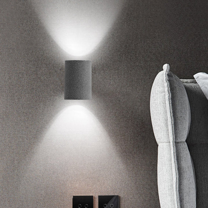 Lisslune | Half-cylinder Living Room Wall Light Cement Minimalist LED Wall Light Fixture