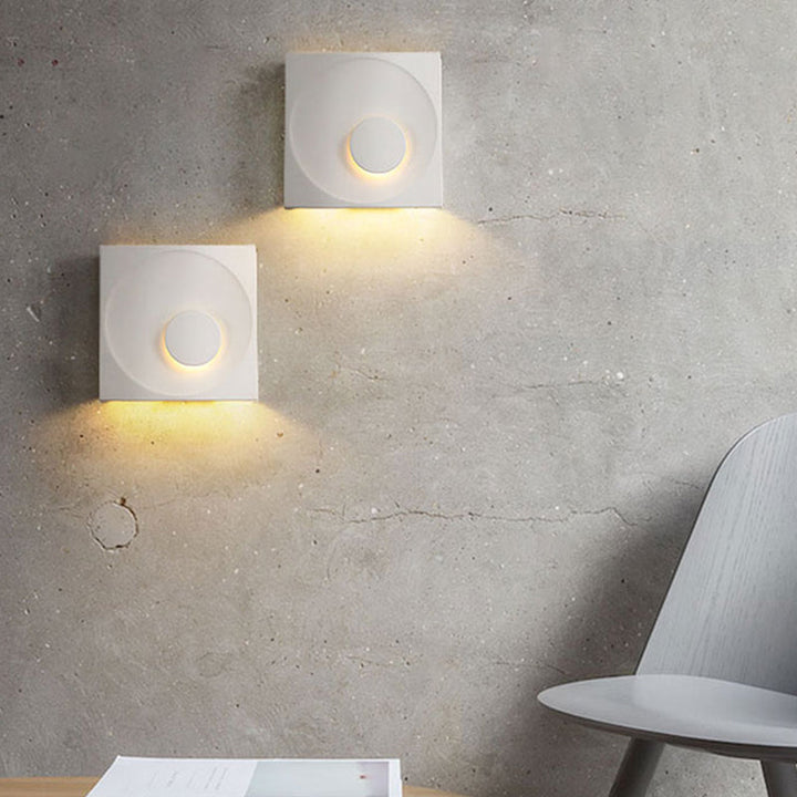 Lisslune | Nordic Style Square LED Wall Lamp Cement Bedroom Wall Mounted Lighting