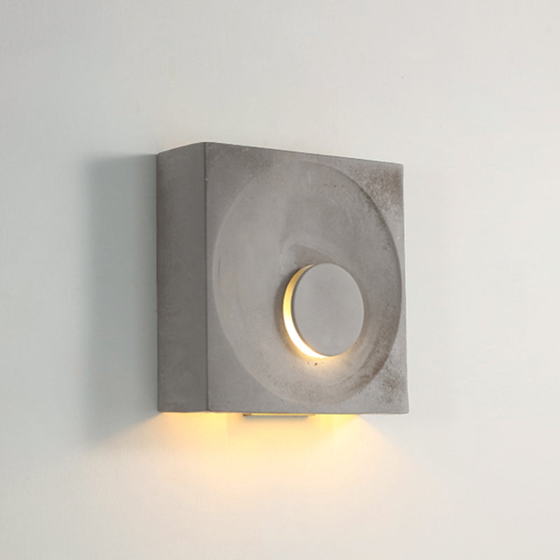 Lisslune | Nordic Style Square LED Wall Lamp Cement Bedroom Wall Mounted Lighting