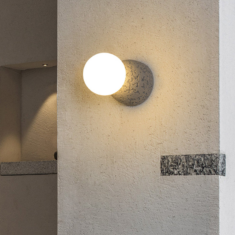 Lisslune | Resin-Cement Bell Wall Lamp Modern Style Single-Bulb Wall Lighting Fixture