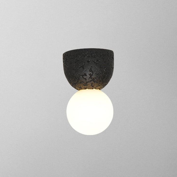 Lisslune | Resin-Cement Bell Wall Lamp Modern Style Single-Bulb Wall Lighting Fixture