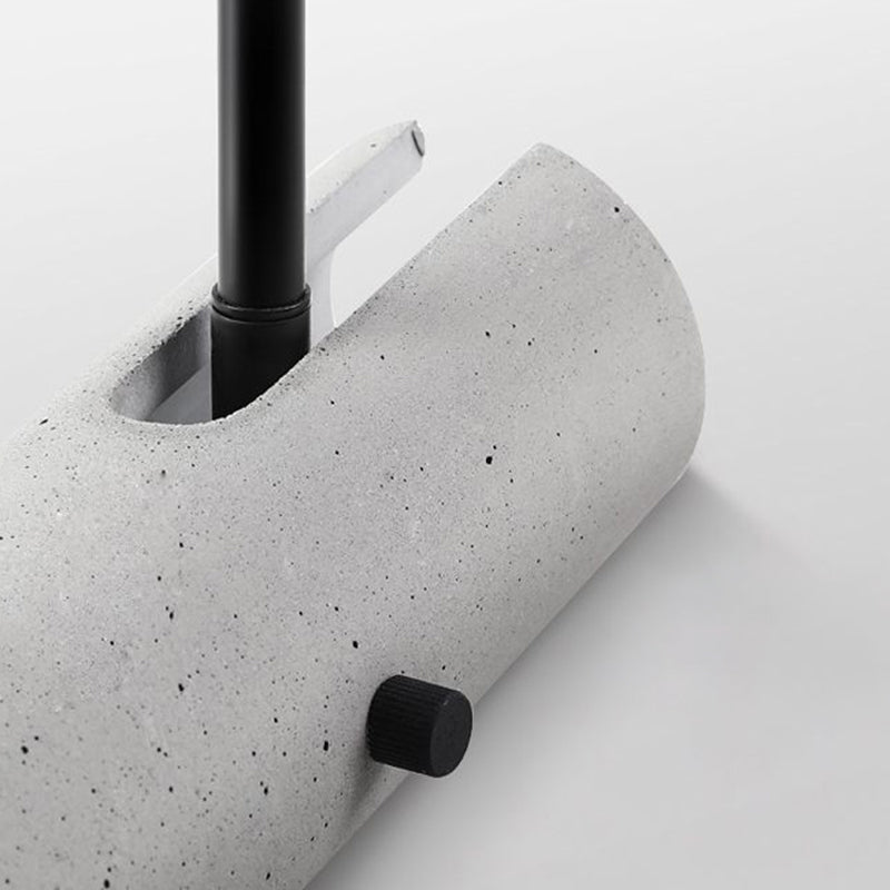 Lisslune | Cylindrical Shade Cement Wall Spotlight Minimalist Gray LED Wall Light