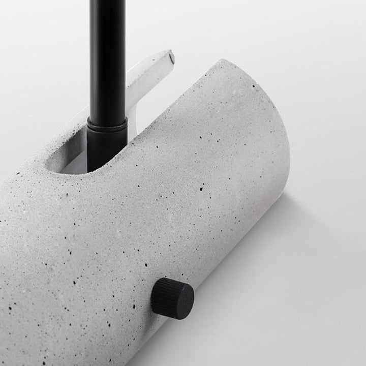 Lisslune | Cylindrical Shade Cement Wall Spotlight Minimalist Gray LED Wall Light