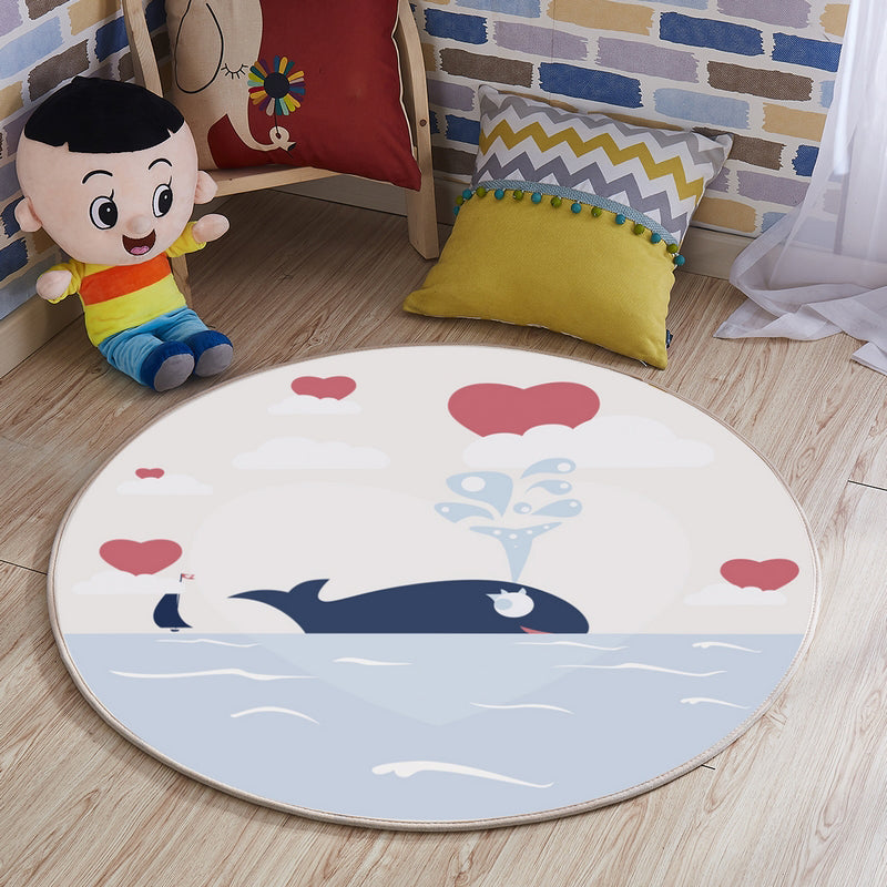 Lisslune | Multi-colored comfort carpet cotton blend animal print carpet pet-friendly maintenance-friendly carpet for children's room