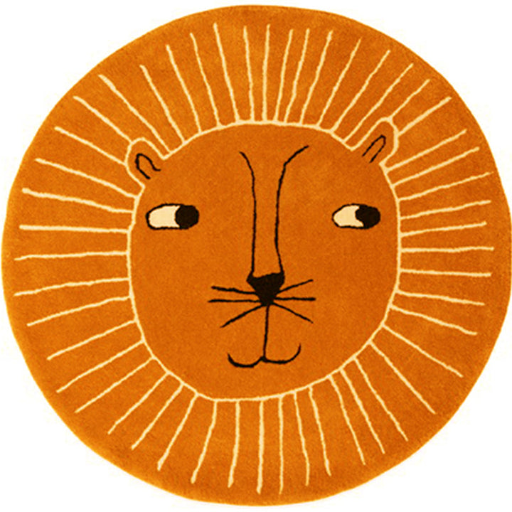 Lisslune | Multi-colored Kids Room Carpet Relaxing Animal Print Area Rug Cotton Blend Non-Slip Back Indoor Rug