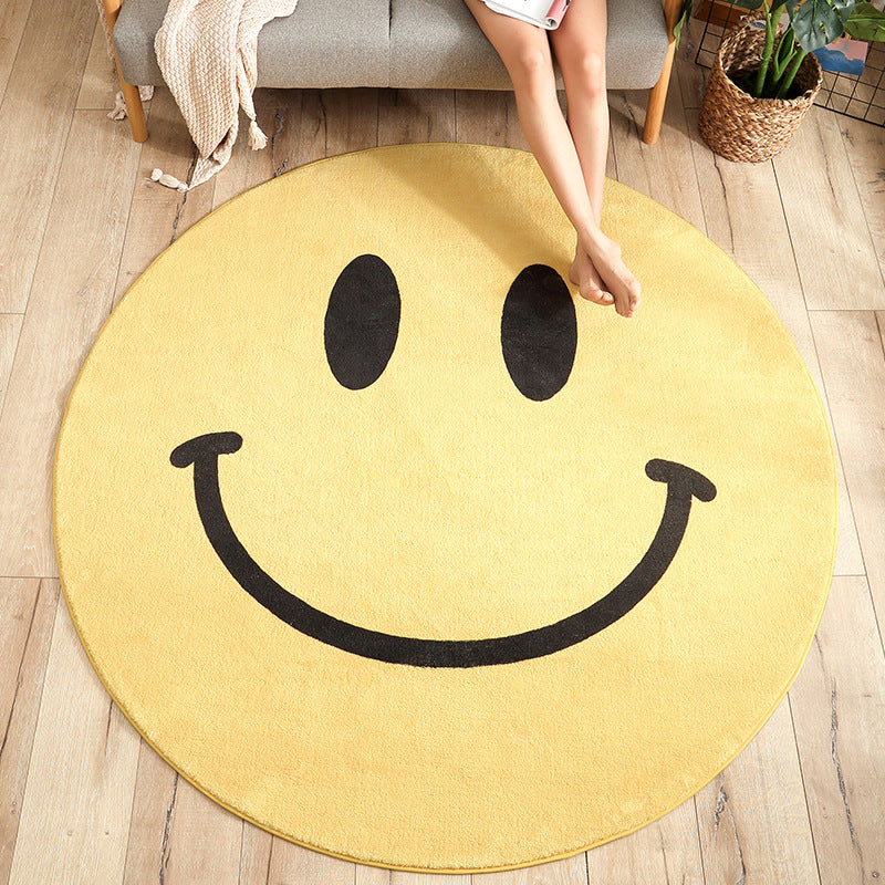 Lisslune | Multicolored Kids Carpet Novelty Cartoon Animal Pattern Rug Polyester Non-Slip Back Machine Washable Rug