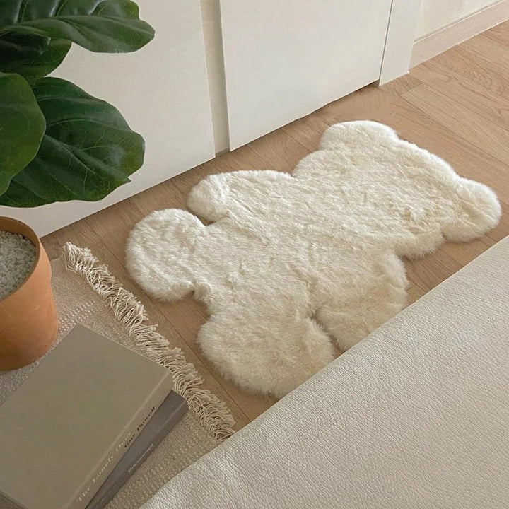 Lisslune | Beer Shape Solid Carpet Multi Color Calming Area Rug Cotton Blend Pet Friendly Machine Washable Rug for Kids Bedroom