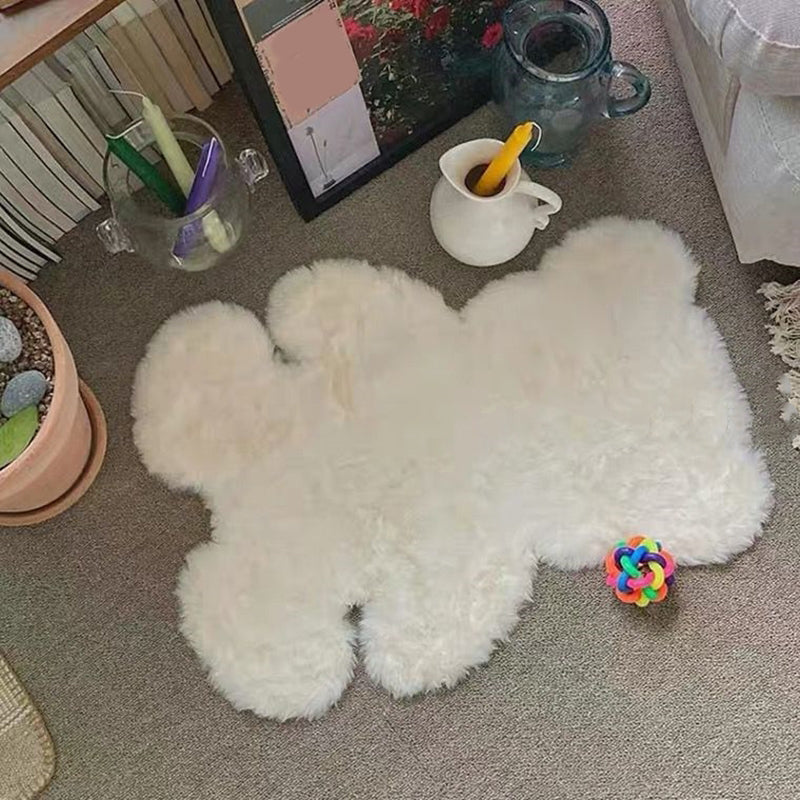 Lisslune | Beer Shape Solid Carpet Multi Color Calming Area Rug Cotton Blend Pet Friendly Machine Washable Rug for Kids Bedroom