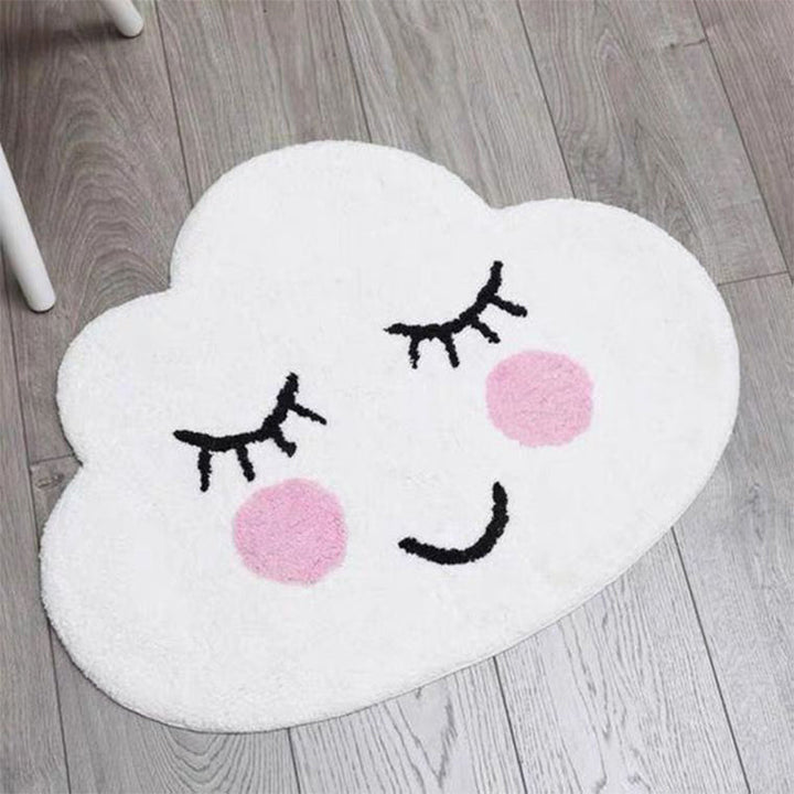 Lisslune | Creative Kids Room Carpet Multicolored Cartoon Printed Carpet Cotton Blend Pet Friendly Machine Washable Carpet