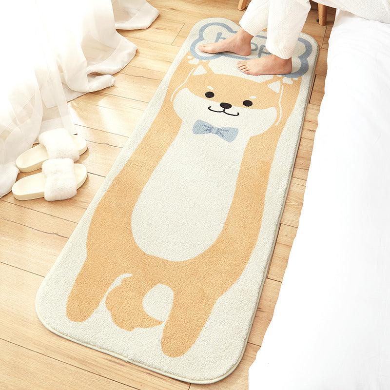 Lisslune | New Cartoon Animal Rug Multicolored Soothing Rug Synthetic Stain Resistant Non-Slip Rug for Children's Room