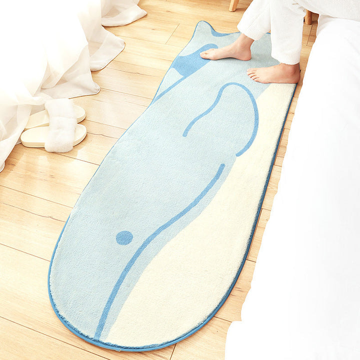Lisslune | New Cartoon Animal Rug Multicolored Soothing Rug Synthetic Stain Resistant Non-Slip Rug for Children's Room