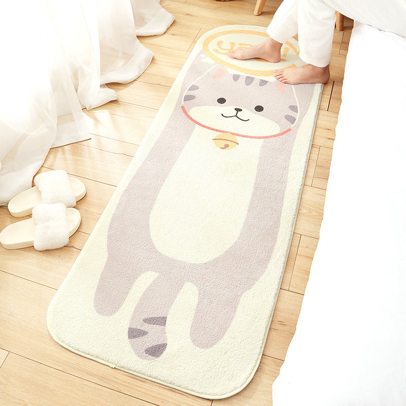 Lisslune | New Cartoon Animal Rug Multicolored Soothing Rug Synthetic Stain Resistant Non-Slip Rug for Children's Room