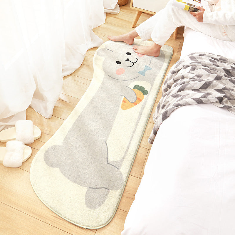 Lisslune | New Cartoon Animal Rug Multicolored Soothing Rug Synthetic Stain Resistant Non-Slip Rug for Children's Room