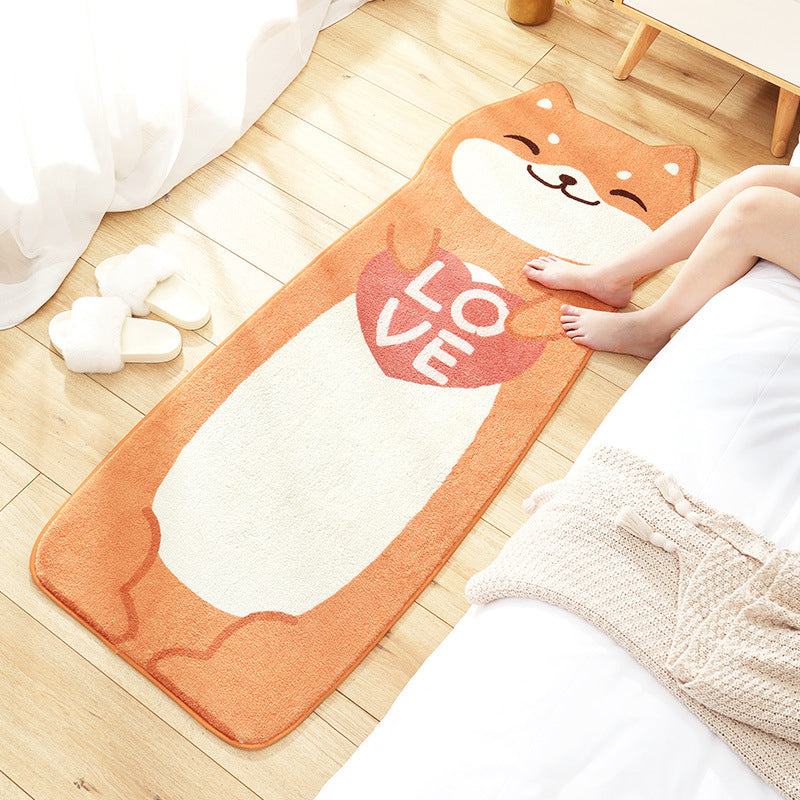 Lisslune | New Cartoon Animal Rug Multicolored Soothing Rug Synthetic Stain Resistant Non-Slip Rug for Children's Room
