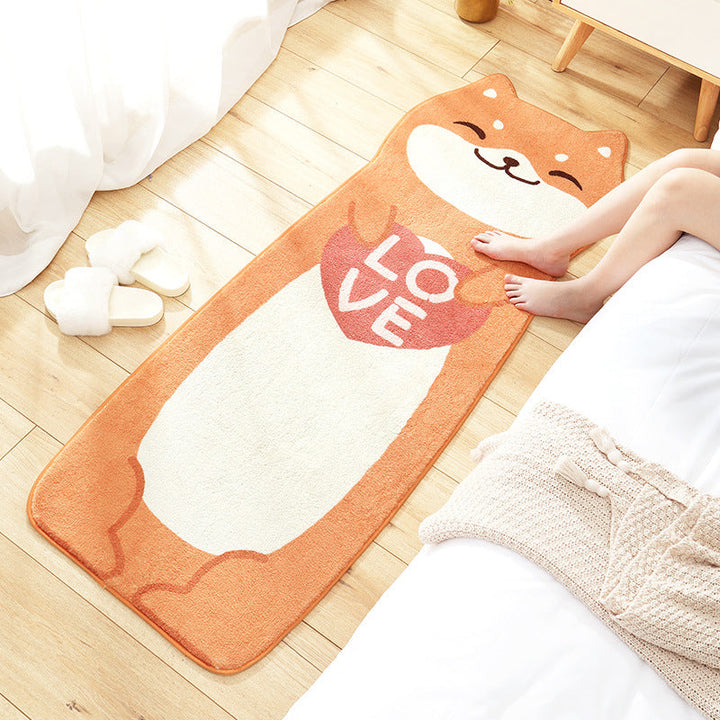 Lisslune | New Cartoon Animal Rug Multicolored Soothing Rug Synthetic Stain Resistant Non-Slip Rug for Children's Room