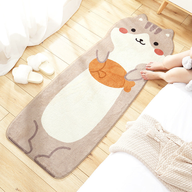 Lisslune | New Cartoon Animal Rug Multicolored Soothing Rug Synthetic Stain Resistant Non-Slip Rug for Children's Room