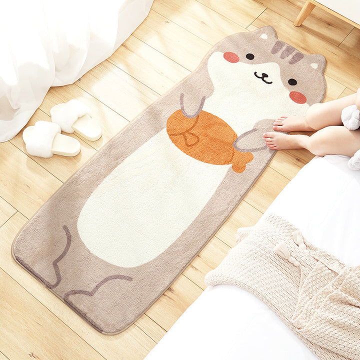 Lisslune | New Cartoon Animal Rug Multicolored Soothing Rug Synthetic Stain Resistant Non-Slip Rug for Children's Room