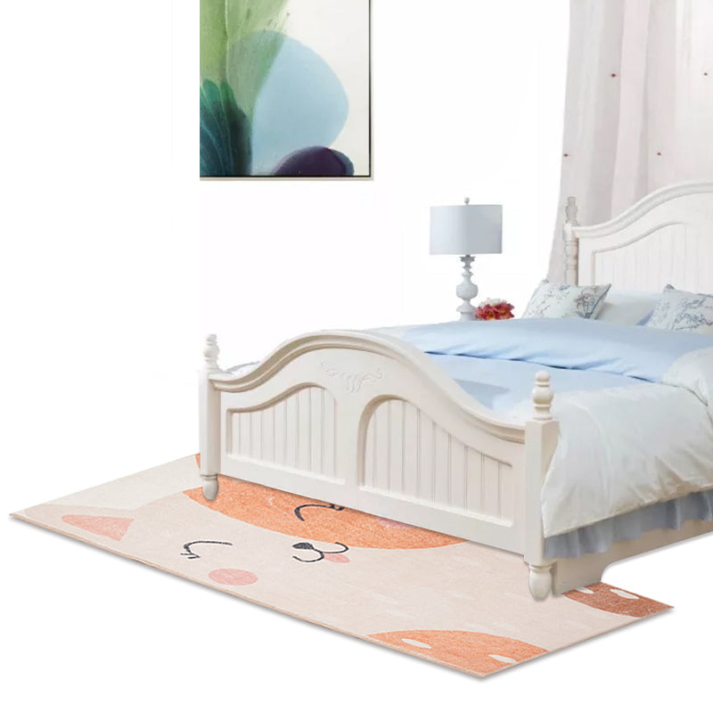 Lisslune | Designer Kids Room Carpet Multicolor Cartoon Animal Pattern Carpet Cotton Blend Non-Slip Back Area Rug