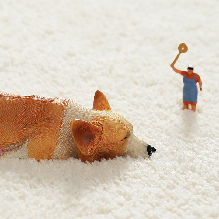 Lisslune | Comfort Children's Room Carpet Multicolored Cartoon Animal Area Rug Synthetic Easy Care Pet-Friendly Rug