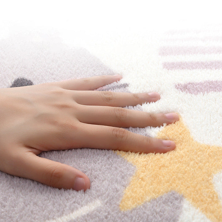Lisslune | Relaxing Children's Room Carpet Colorful Cartoon Animal Printed Carpet Polypropylene Non-Slip Pet-Friendly Carpet