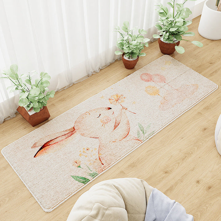 Lisslune | Beautiful Relaxation Carpet Multicolored Cartoon Animal Print Carpet Pet Friendly Easy Care Area Rug for the Children's Room