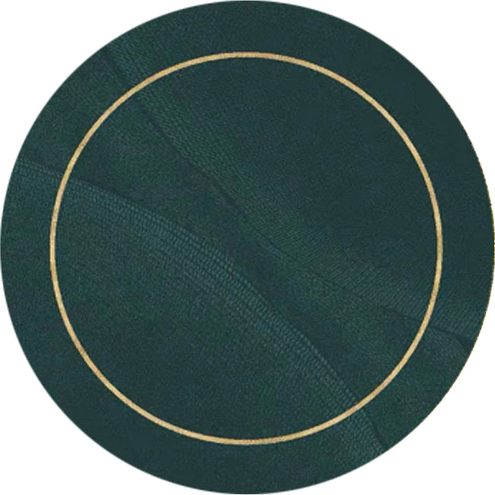 Lisslune | Dark green abstract printed rug Polyester trendy rug non-slip pet-friendly rug for the living room