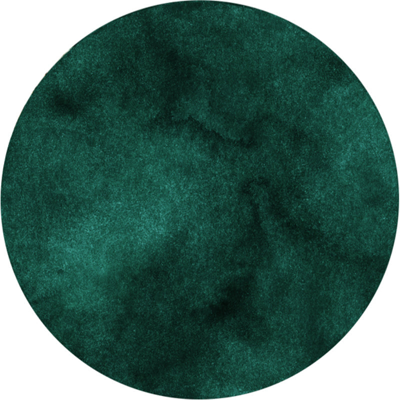 Lisslune | Dark green abstract printed rug Polyester trendy rug non-slip pet-friendly rug for the living room