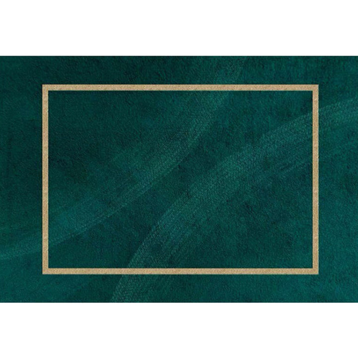 Lisslune | Blackgreen Living Room Carpet Trendy Geometric Pattern Area Carpet Cotton Blend Pet Friendly Carpet