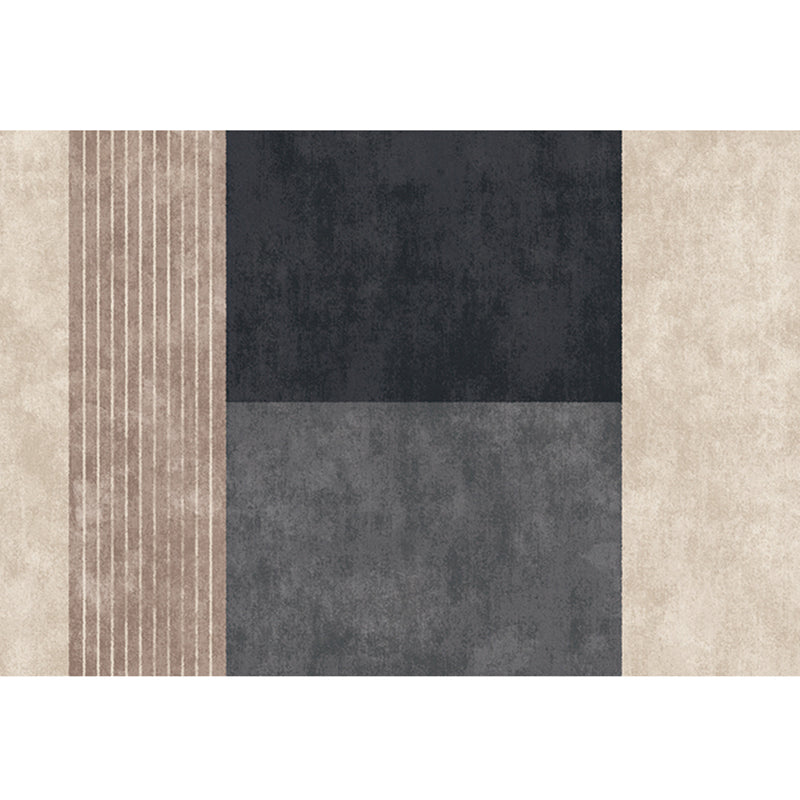 Lisslune | Unique geometric patterned rug Multicolor cotton blend rug Non-slip backing Easy-care area rug for the bedroom