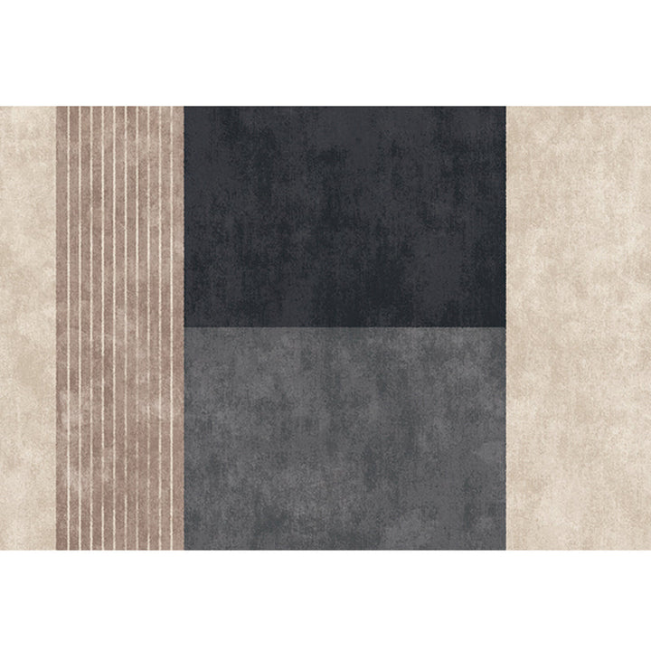 Lisslune | Unique geometric patterned rug Multicolor cotton blend rug Non-slip backing Easy-care area rug for the bedroom
