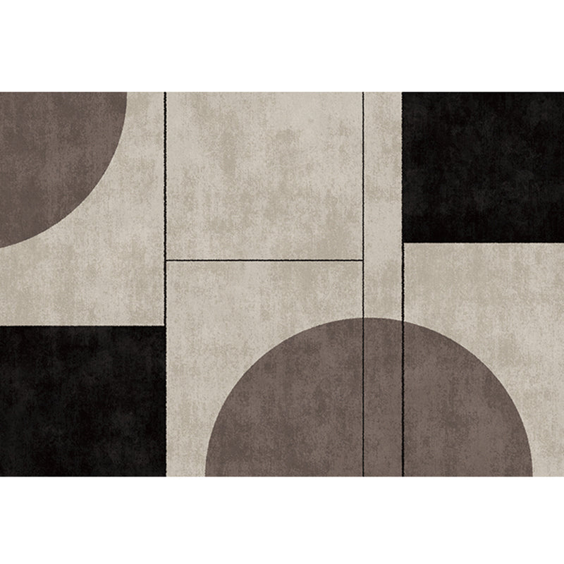 Lisslune | Unique geometric patterned rug Multicolor cotton blend rug Non-slip backing Easy-care area rug for the bedroom