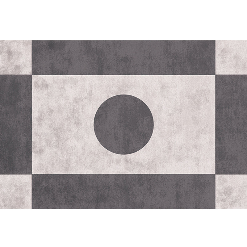 Lisslune | Unique geometric patterned rug Multicolor cotton blend rug Non-slip backing Easy-care area rug for the bedroom