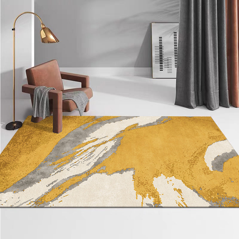Lisslune | Unique geometric patterned rug Multicolor cotton blend rug Non-slip backing Easy-care area rug for the bedroom