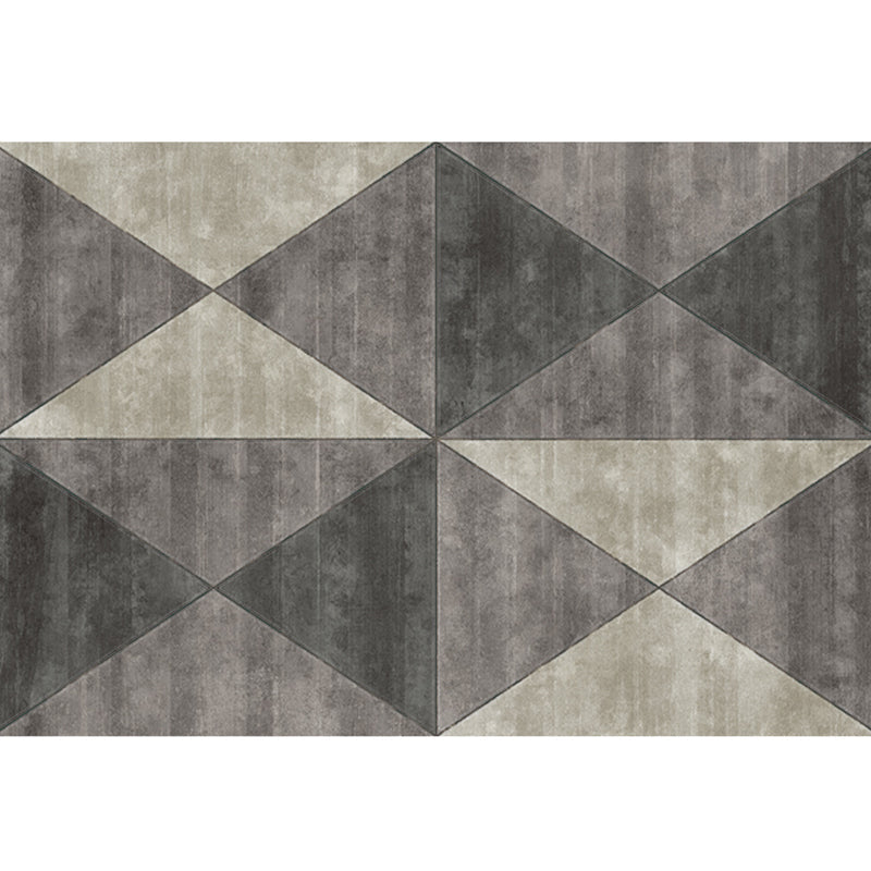 Lisslune | Unique geometric patterned rug Multicolor cotton blend rug Non-slip backing Easy-care area rug for the bedroom