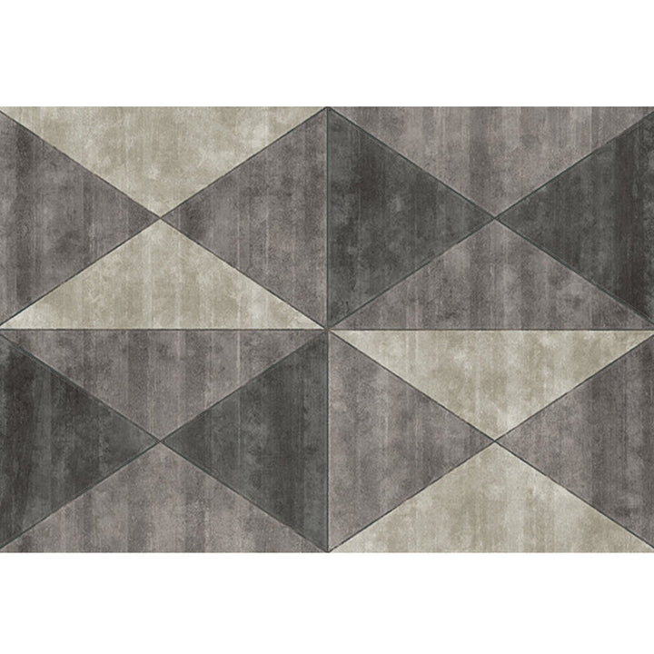 Lisslune | Unique geometric patterned rug Multicolor cotton blend rug Non-slip backing Easy-care area rug for the bedroom