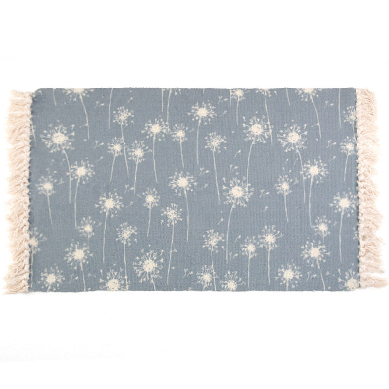 Lisslune | Retro Bedroom Rug Multicolored Geometric Print Area Rug Fabric Machine Washable Carpet with Fringe